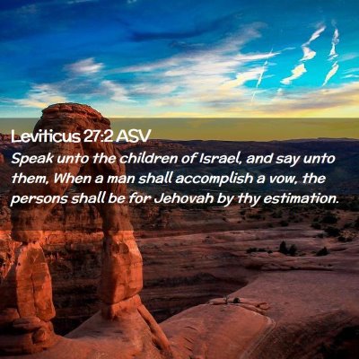 Picture 02 - Leviticus 27:2 ASV - Speak unto the children of Israel, and say unto - Bible Verse Picture