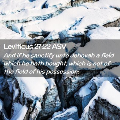Picture 02 - Leviticus 27:22 ASV - And if he sanctify unto Jehovah a field which he - Bible Verse Picture