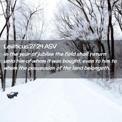 Picture 02 - Leviticus 27:24 ASV - In the year of jubilee the field shall return - Bible Verse Picture