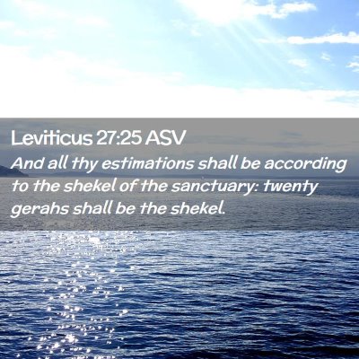 Picture 02 - Leviticus 27:25 ASV - And all thy estimations shall be according to the - Bible Verse Picture
