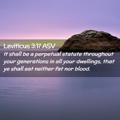 Picture 02 - Leviticus 3:17 ASV - It shall be a perpetual statute throughout your - Bible Verse Picture