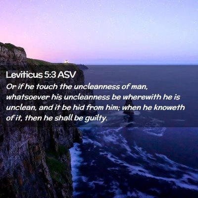 Picture 02 - Leviticus 5:3 ASV - Or if he touch the uncleanness of man, whatsoever - Bible Verse Picture