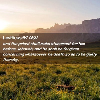 Picture 02 - Leviticus 6:7 ASV - and the priest shall make atonement for him - Bible Verse Picture