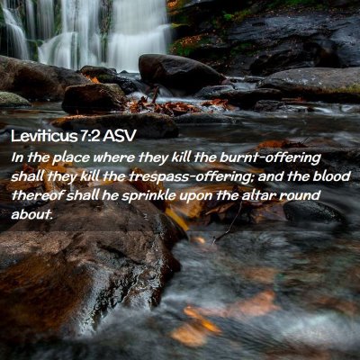 Picture 02 - Leviticus 7:2 ASV - In the place where they kill the burnt-offering - Bible Verse Picture