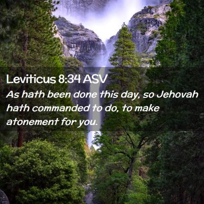 Picture 02 - Leviticus 8:34 ASV - As hath been done this day, so Jehovah hath - Bible Verse Picture