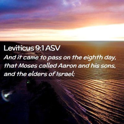 Picture 02 - Leviticus 9:1 ASV - And it came to pass on the eighth day, that Moses - Bible Verse Picture