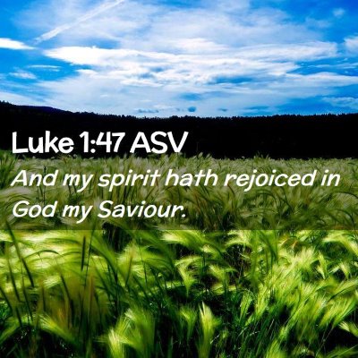 Picture 02 - Luke 1:47 ASV - And my spirit hath rejoiced in God my - Bible Verse Picture