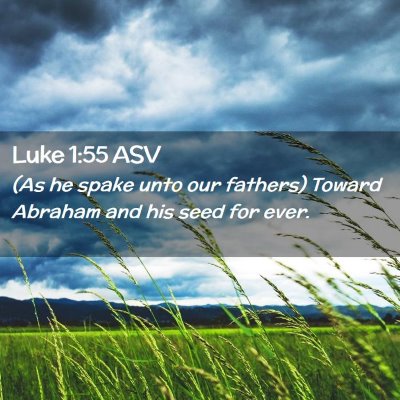 Picture 02 - Luke 1:55 ASV - (As he spake unto our fathers) Toward Abraham and - Bible Verse Picture