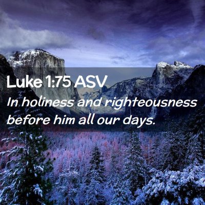 Picture 02 - Luke 1:75 ASV - In holiness and righteousness before him all our - Bible Verse Picture