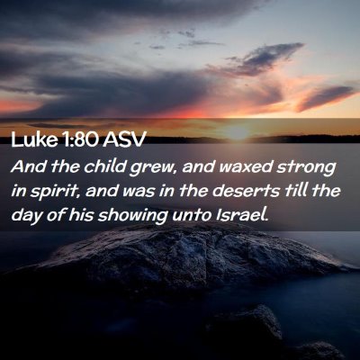 Picture 02 - Luke 1:80 ASV - And the child grew, and waxed strong in spirit, - Bible Verse Picture