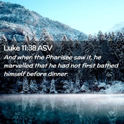 Picture 02 - Luke 11:38 ASV - And when the Pharisee saw it, he marvelled that - Bible Verse Picture
