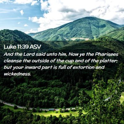 Picture 02 - Luke 11:39 ASV - And the Lord said unto him, Now ye the Pharisees - Bible Verse Picture