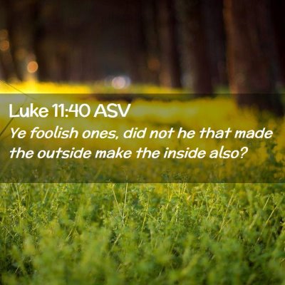 Picture 02 - Luke 11:40 ASV - Ye foolish ones, did not he that made the outside - Bible Verse Picture