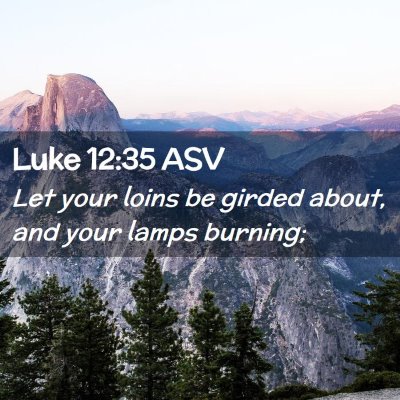 Picture 02 - Luke 12:35 ASV - Let your loins be girded about, and your lamps - Bible Verse Picture