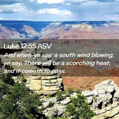 Picture 02 - Luke 12:55 ASV - And when `ye see' a south wind blowing, ye say, - Bible Verse Picture