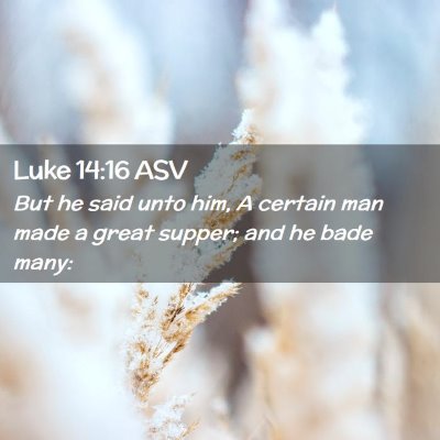 Picture 02 - Luke 14:16 ASV - But he said unto him, A certain man made a great - Bible Verse Picture