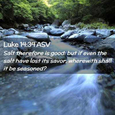 Picture 02 - Luke 14:34 ASV - Salt therefore is good: but if even the salt have - Bible Verse Picture