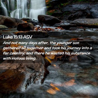 Picture 02 - Luke 15:13 ASV - And not many days after, the younger son gathered - Bible Verse Picture