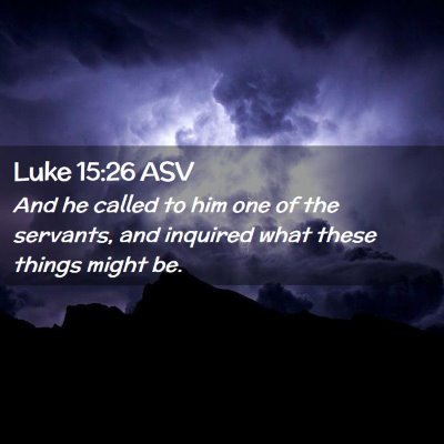 Picture 02 - Luke 15:26 ASV - And he called to him one of the servants, and - Bible Verse Picture
