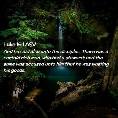 Picture 02 - Luke 16:1 ASV - And he said also unto the disciples, There was a - Bible Verse Picture