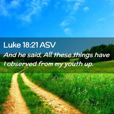 Picture 02 - Luke 18:21 ASV - And he said, All these things have I observed - Bible Verse Picture
