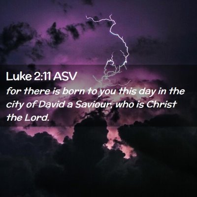 Picture 02 - Luke 2:11 ASV - for there is born to you this day in the city of - Bible Verse Picture