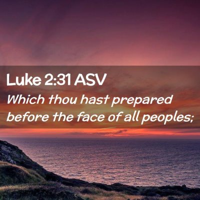 Picture 02 - Luke 2:31 ASV - Which thou hast prepared before the face of all - Bible Verse Picture