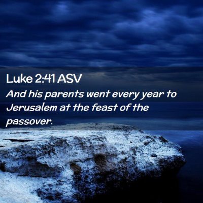 Picture 02 - Luke 2:41 ASV - And his parents went every year to Jerusalem at - Bible Verse Picture