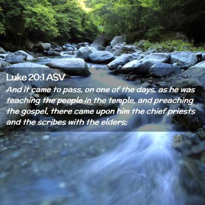Picture 02 - Luke 20:1 ASV - And it came to pass, on one of the days, as he - Bible Verse Picture