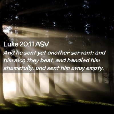 Picture 02 - Luke 20:11 ASV - And he sent yet another servant: and him also - Bible Verse Picture