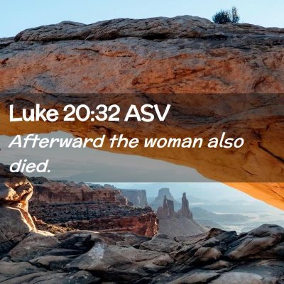 Picture 02 - Luke 20:32 ASV - Afterward the woman also - Bible Verse Picture
