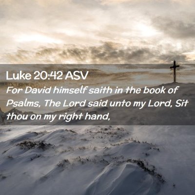 Picture 02 - Luke 20:42 ASV - For David himself saith in the book of Psalms, - Bible Verse Picture