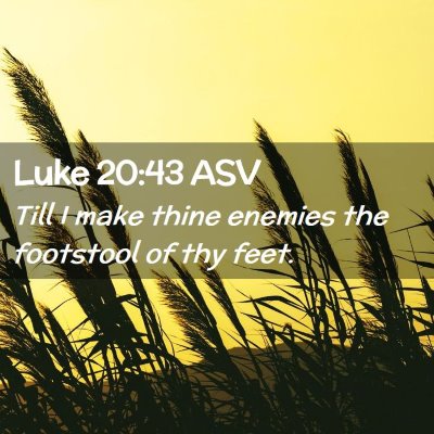 Picture 02 - Luke 20:43 ASV - Till I make thine enemies the footstool of thy - Bible Verse Picture