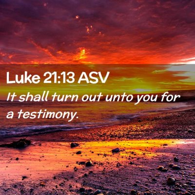 Picture 02 - Luke 21:13 ASV - It shall turn out unto you for a - Bible Verse Picture