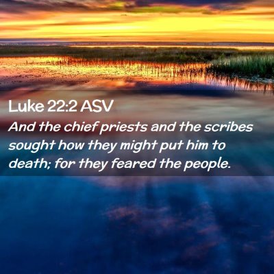 Picture 02 - Luke 22:2 ASV - And the chief priests and the scribes sought how - Bible Verse Picture