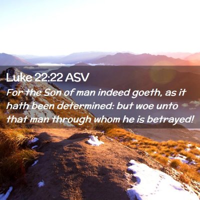 Picture 02 - Luke 22:22 ASV - For the Son of man indeed goeth, as it hath been - Bible Verse Picture