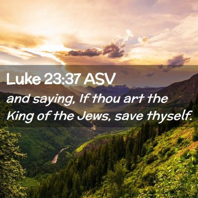 Picture 02 - Luke 23:37 ASV - and saying, If thou art the King of the Jews, - Bible Verse Picture