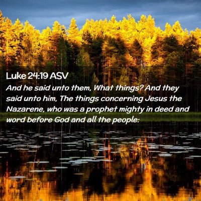 Picture 02 - Luke 24:19 ASV - And he said unto them, What things? And they said - Bible Verse Picture
