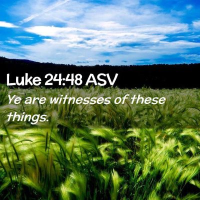 Picture 02 - Luke 24:48 ASV - Ye are witnesses of these - Bible Verse Picture
