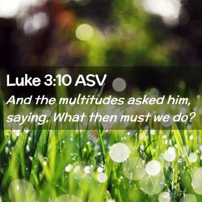 Picture 02 - Luke 3:10 ASV - And the multitudes asked him, saying, What then - Bible Verse Picture