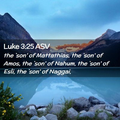 Picture 02 - Luke 3:25 ASV - the `son' of Mattathias, the `son' of Amos, the - Bible Verse Picture
