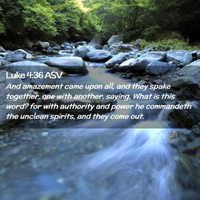 Picture 02 - Luke 4:36 ASV - And amazement came upon all, and they spake - Bible Verse Picture