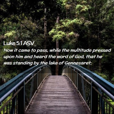 Picture 02 - Luke 5:1 ASV - Now it came to pass, while the multitude pressed - Bible Verse Picture