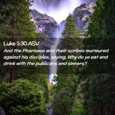 Picture 02 - Luke 5:30 ASV - And the Pharisees and their scribes murmured - Bible Verse Picture