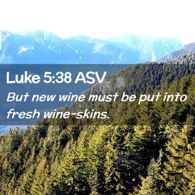 Picture 02 - Luke 5:38 ASV - But new wine must be put into fresh - Bible Verse Picture