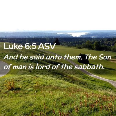 Picture 02 - Luke 6:5 ASV - And he said unto them, The Son of man is lord of - Bible Verse Picture