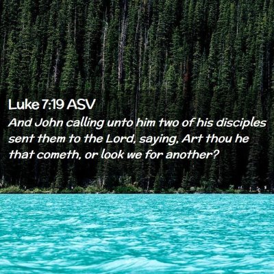 Picture 02 - Luke 7:19 ASV - And John calling unto him two of his disciples - Bible Verse Picture