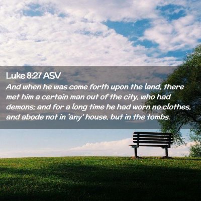 Picture 02 - Luke 8:27 ASV - And when he was come forth upon the land, there - Bible Verse Picture