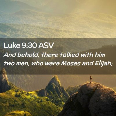 Picture 02 - Luke 9:30 ASV - And behold, there talked with him two men, who - Bible Verse Picture