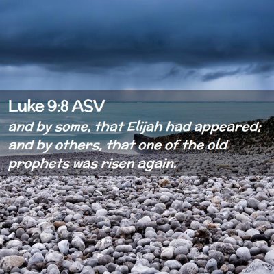 Picture 02 - Luke 9:8 ASV - and by some, that Elijah had appeared; and by - Bible Verse Picture